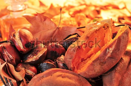 roasted chestnuts and sweet potatoes Stock photo © nito