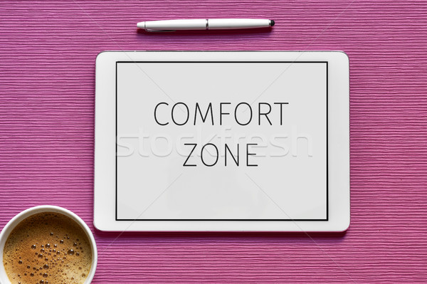 text comfort zone in a tablet computer Stock photo © nito