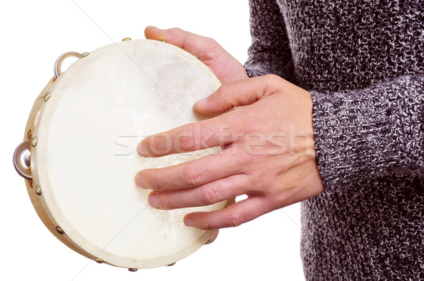 man playing a tambourine Stock photo © nito