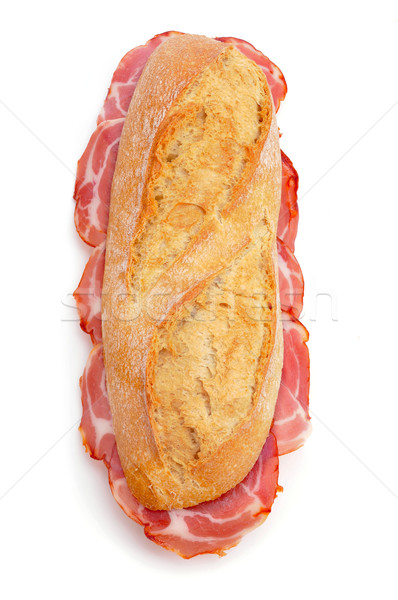 spanish bocadillo de lomo embuchado, a sandwich with cold meats  Stock photo © nito