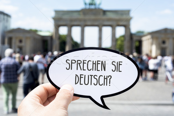 Stock photo: question do you speak german written in german