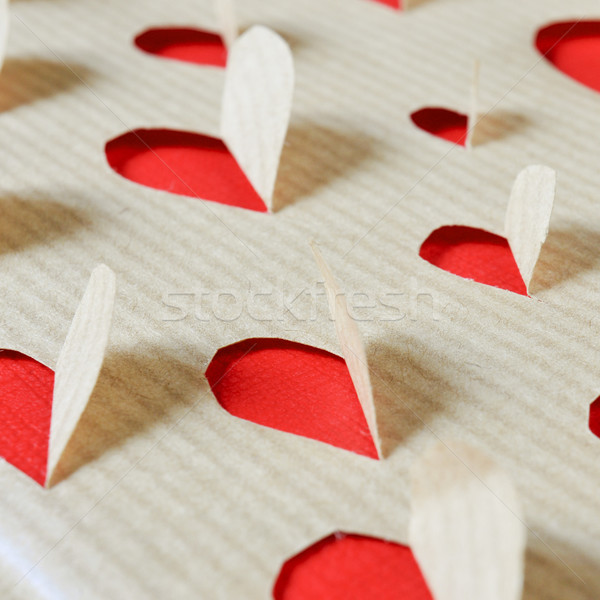 hearts on a kraft paper Stock photo © nito
