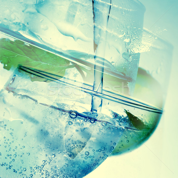 double exposure of mixed drinks Stock photo © nito