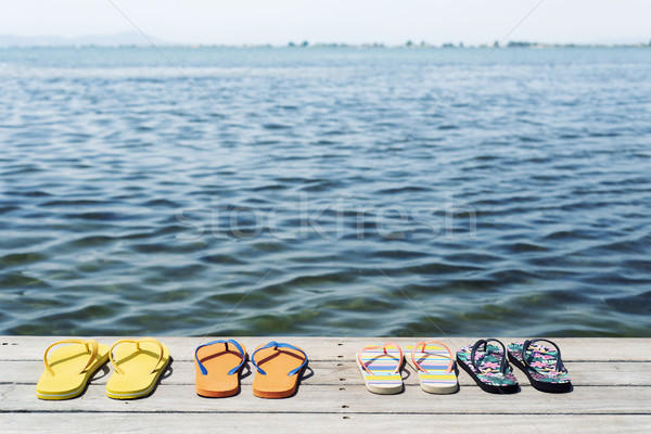 Foto stock: Muelle · diferente · colorido · agua · naturaleza