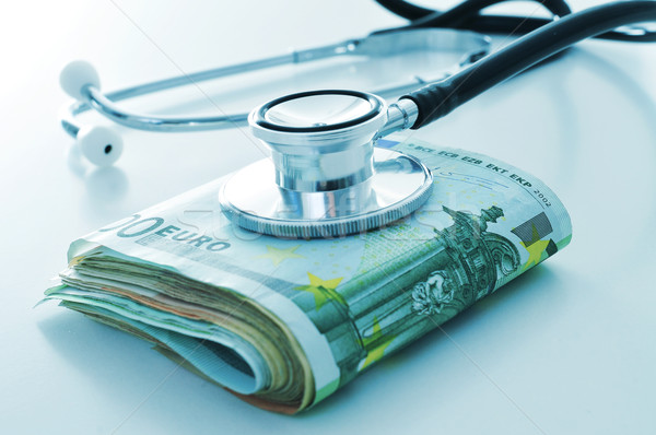 Gesundheitspflege Industrie Stethoskop Euro Rechnungen Business Stock foto © nito