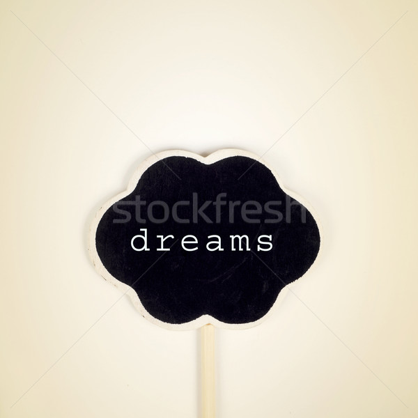 text dreams written in a thought bubble, with a retro effect Stock photo © nito