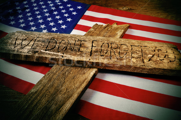 Non legno cross bandiera Stati Uniti servizio Foto d'archivio © nito