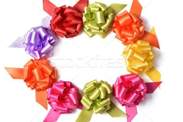gift ribbon bows forming a circle Stock photo © nito