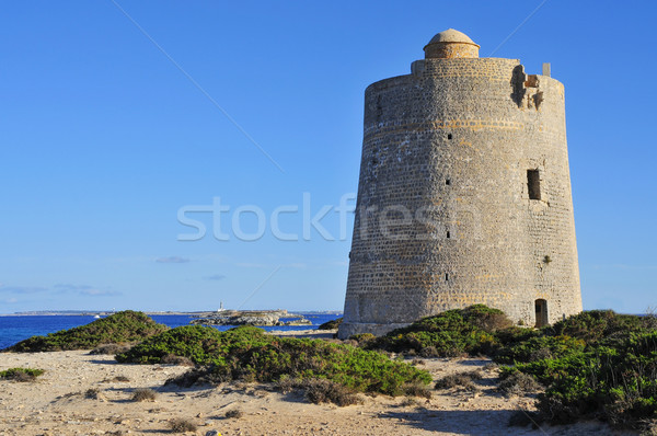 Torre de Ses Portes tower in Ibiza Island, Spain Stock photo © nito