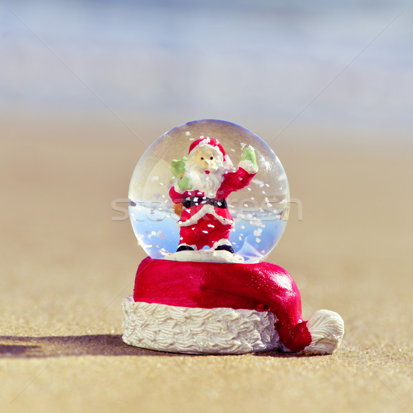 christmas snow globe on the beach Stock photo © nito