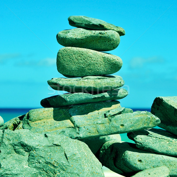 stack of balanced stones in the beach Stock photo © nito