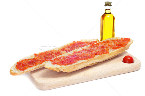 Stock photo: pa amb tomaquet, bread with tomato, typical of Catalonia, Spain