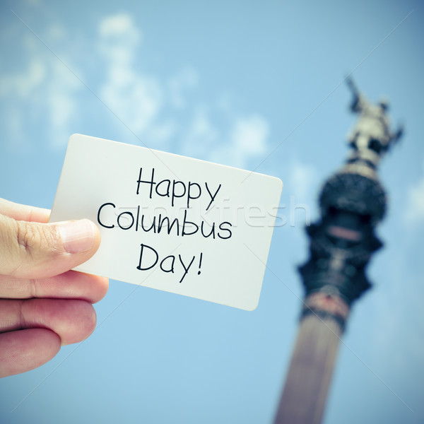 text Happy Columbus Day Stock photo © nito