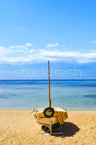 fishing boat beached in Lloret de Mar, Spain Stock photo © nito