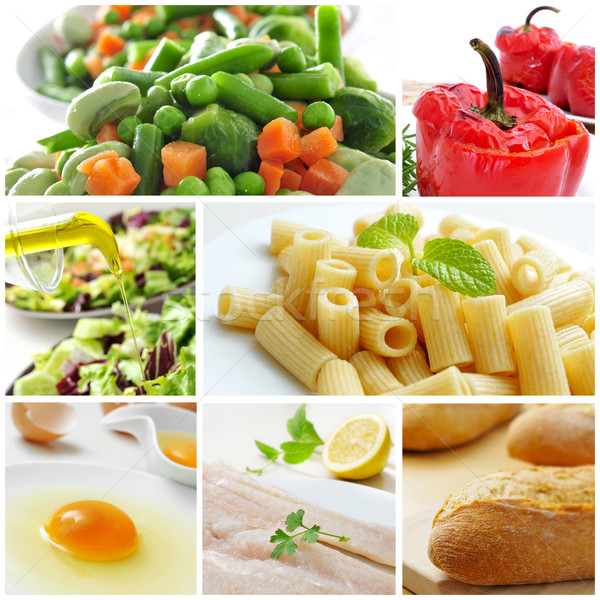 mediterranean diet collage Stock photo © nito