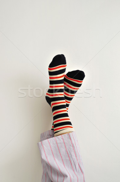 young man in pajamas relaxing Stock photo © nito