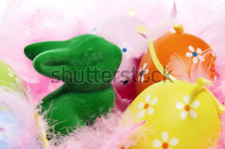 Osterhase Eier unterschiedlich Farben rosa Stock foto © nito