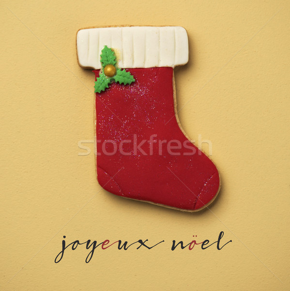 text joyeux noel, merry christmas in french Stock photo © nito