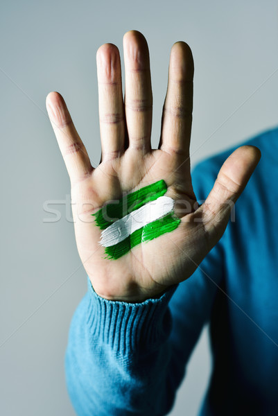 man with the flag of Andalusia, Spain Stock photo © nito