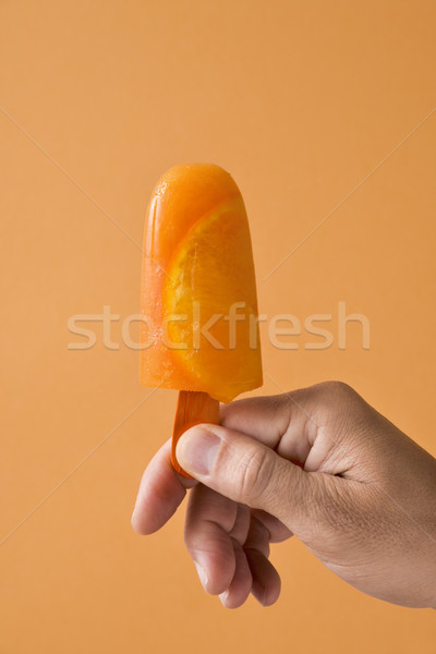 man with a homemade ice pop Stock photo © nito