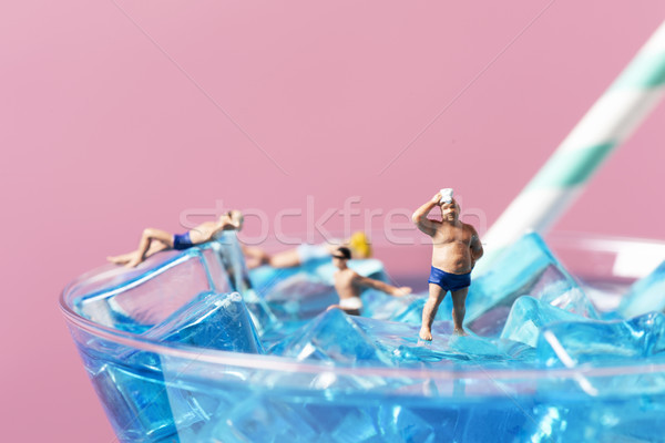 miniature people in swimsuit on a cocktail
 Stock photo © nito