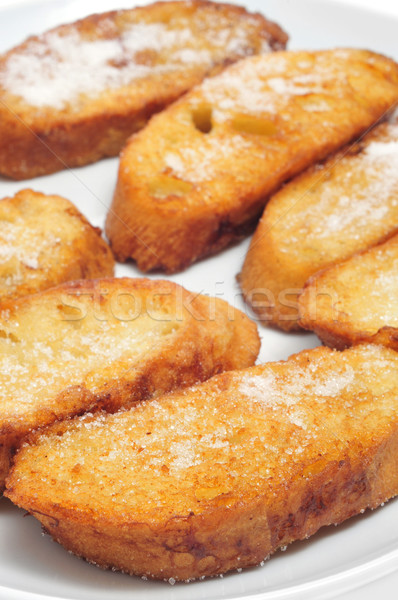 torrijas, typical spanish dessert for Lent and Easter Stock photo © nito