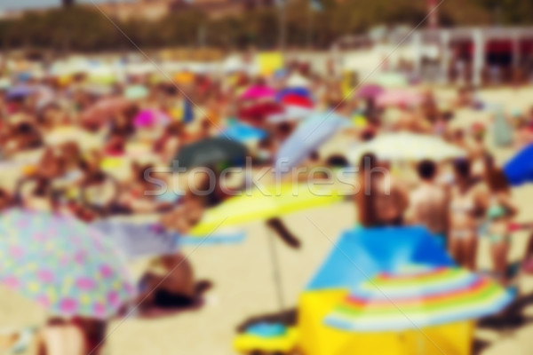 defocused blur background of a packed beach Stock photo © nito