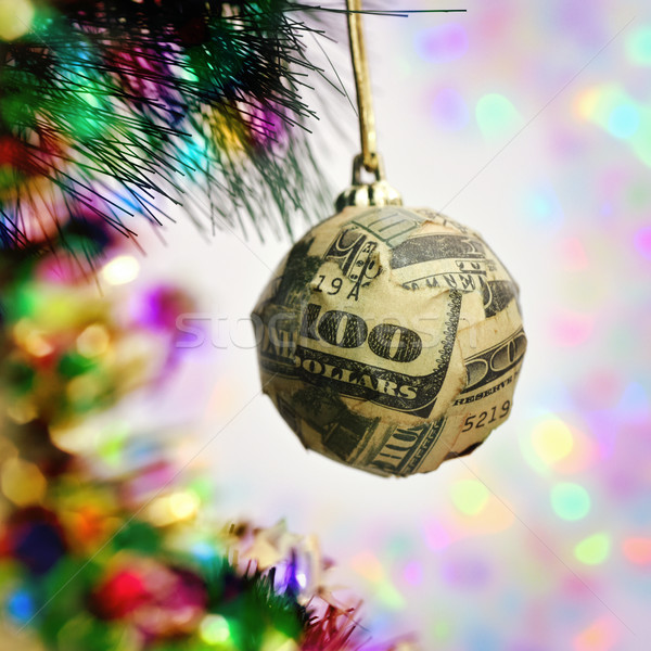christmas ball wrapped in a banknote Stock photo © nito