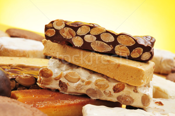turron, polvorones and mantecados, typical christmas confections Stock photo © nito