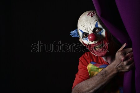 scary evil clown with a gun Stock photo © nito