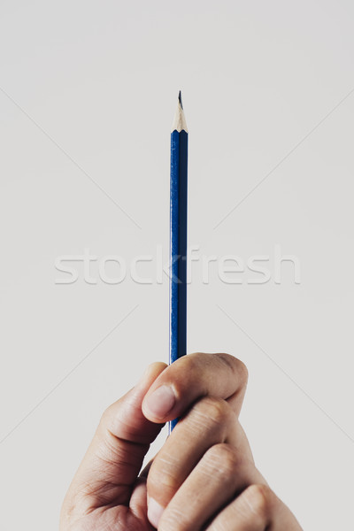 left-hander man with a pencil Stock photo © nito