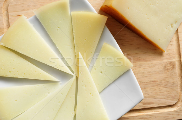 Foto stock: Queijo · Espanha · peça · fatias · comida