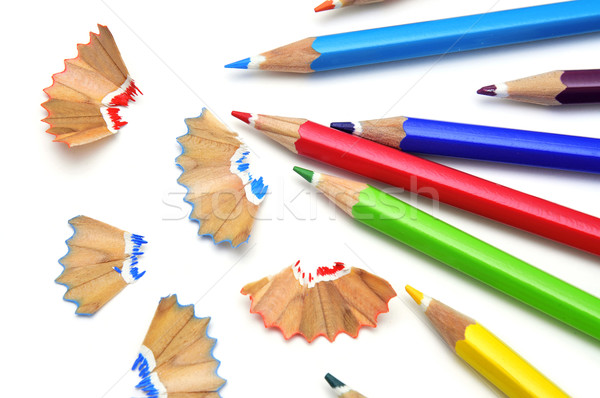 sharpening colored pencils Stock photo © nito