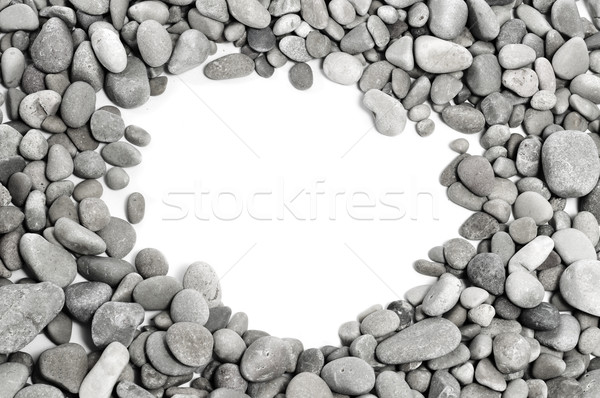 Kavicsok keret köteg üres hely tengerpart textúra Stock fotó © nito