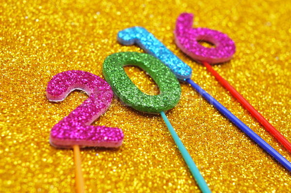 glittering numbers forming the number 2016, as the new year Stock photo © nito
