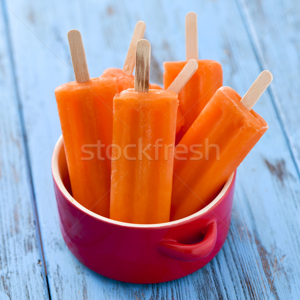 orange flavored ice pops Stock photo © nito