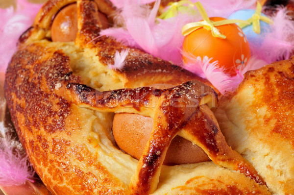 traditional mona de pascua typical in Spain, a cake with boiled  Stock photo © nito