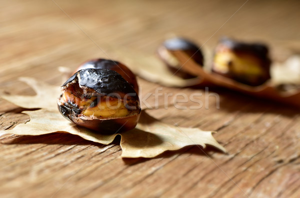 roasted chestnuts, typical snack in All Saints Day in Catalonia, Stock photo © nito