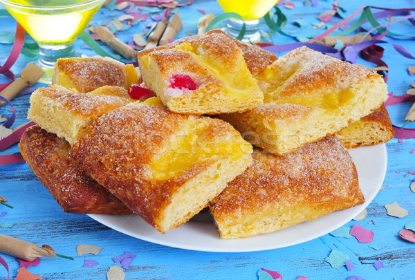 Süß Kuchen Platte Stücke charakteristisch Stock foto © nito
