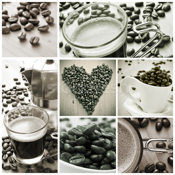 coffee collage Stock photo © nito