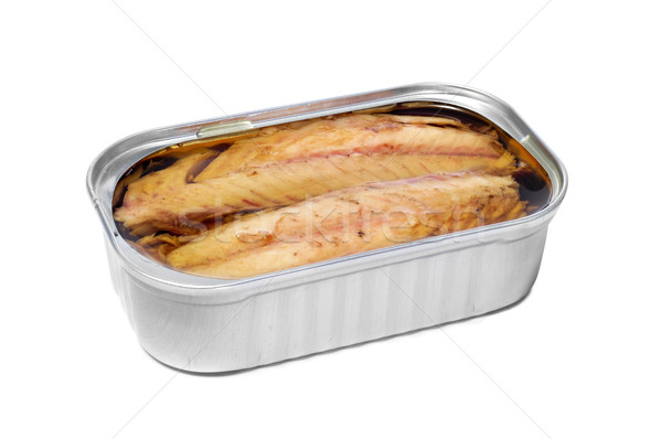 Stock photo: can of canned mackerel