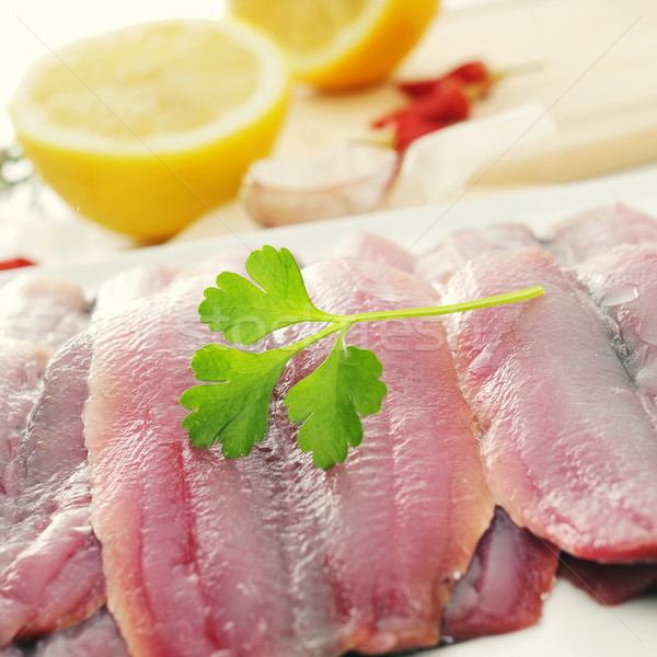 filleted raw sardines Stock photo © nito