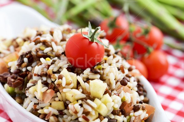 [[stock_photo]]: Riz · salade · bol