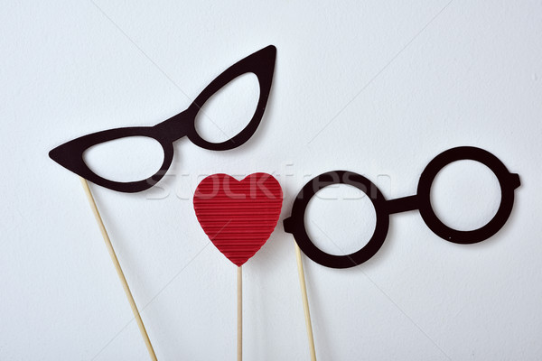 heart and glasses for men and for women Stock photo © nito