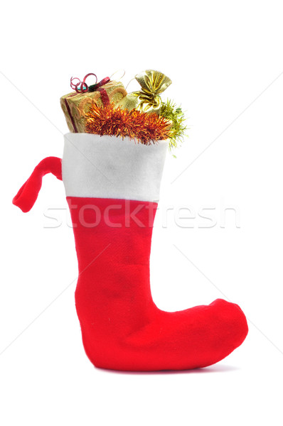 santa claus sock full of gifts Stock photo © nito