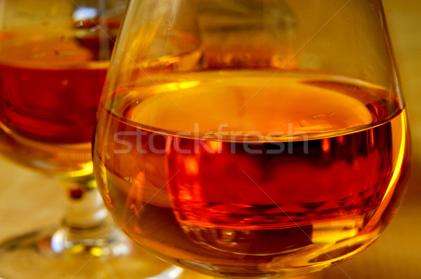 cognac glasses with brandy Stock photo © nito