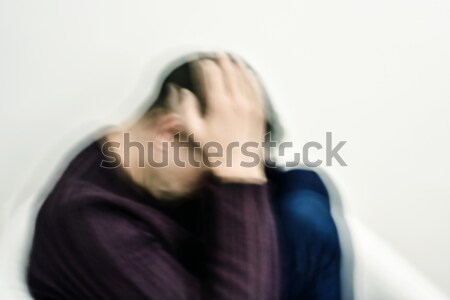человека свернувшись калачиком рук голову расплывчатый Сток-фото © nito