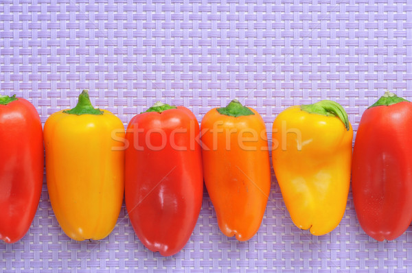 Słodkie gryźć papryka inny kolory pomarańczowy Zdjęcia stock © nito