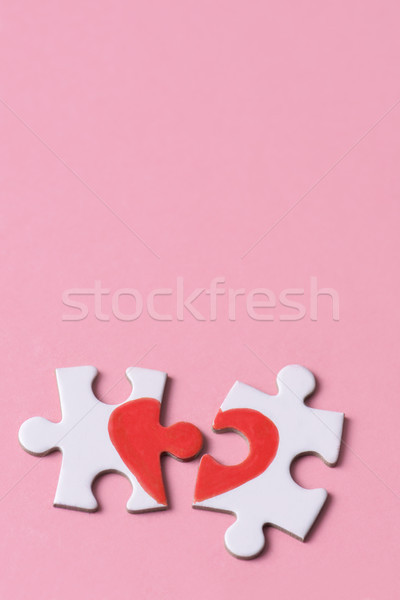 puzzle pieces which form a heart Stock photo © nito