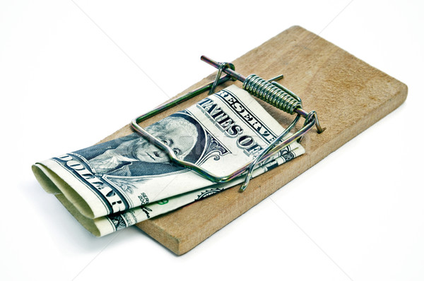 one dollar bill in a mousetrap Stock photo © nito